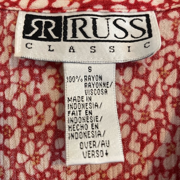 Vintage Russ Floral Matching Button up short sleeve blouse and midi maxi skirt - Picture 8 of 11